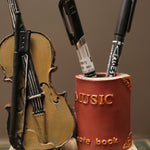 American Saxophone Resin Crafts Pen Container Ornaments Violin Storage Pen Container Office Home Decoration Wholesale