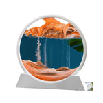 Living Room Decorative 3D Running Sand Clock Art Glass Factory Direct New Chinese Style Home Decoration Creative Geometric Shape