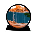 Living Room Decorative 3D Running Sand Clock Art Glass Factory Direct New Chinese Style Home Decoration Creative Geometric Shape