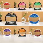 Living Room Decorative 3D Running Sand Clock Art Glass Factory Direct New Chinese Style Home Decoration Creative Geometric Shape