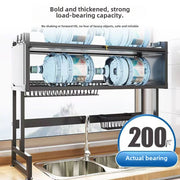 Kitchen Sink Storage Rack Household Countertop Cupboard Punch-Free Dustproof Storage Cabinet Drain Rack Bowl Chopsticks Storage Bowl Rack