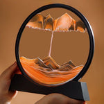 Living Room Decorative 3D Running Sand Clock Art Glass Factory Direct New Chinese Style Home Decoration Creative Geometric Shape