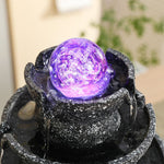 Home Running Water Ornaments Circulating Water Office Desktop From All Directions To Money Spin Rotation Small Crystal Ball Feng Shui Wheel