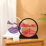 Living Room Decorative 3D Running Sand Clock Art Glass Factory Direct New Chinese Style Home Decoration Creative Geometric Shape